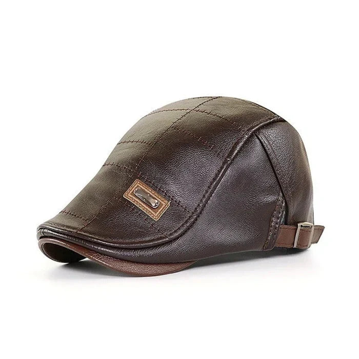 Corrado™ - Retro Leather Beret