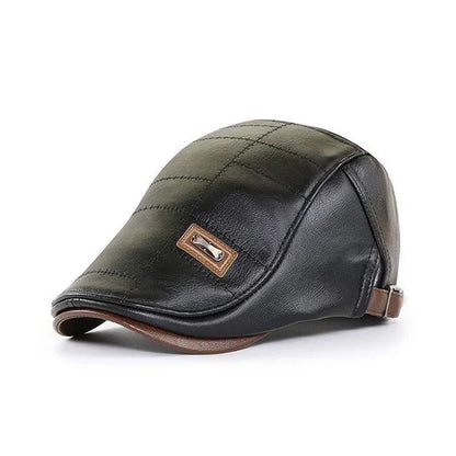 Corrado™ - Retro Leather Beret