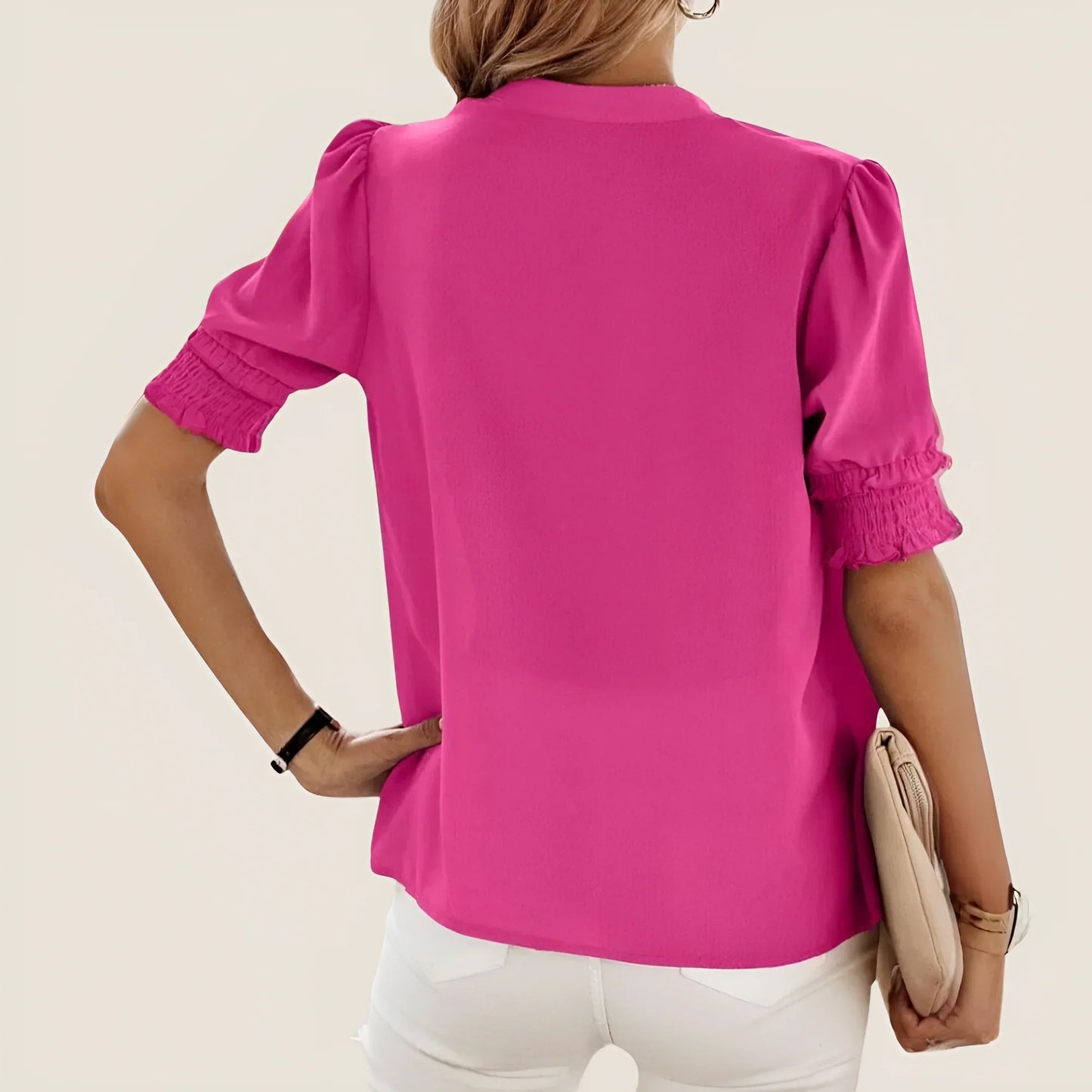 Piper - Short Sleeve V-Neck Blouse