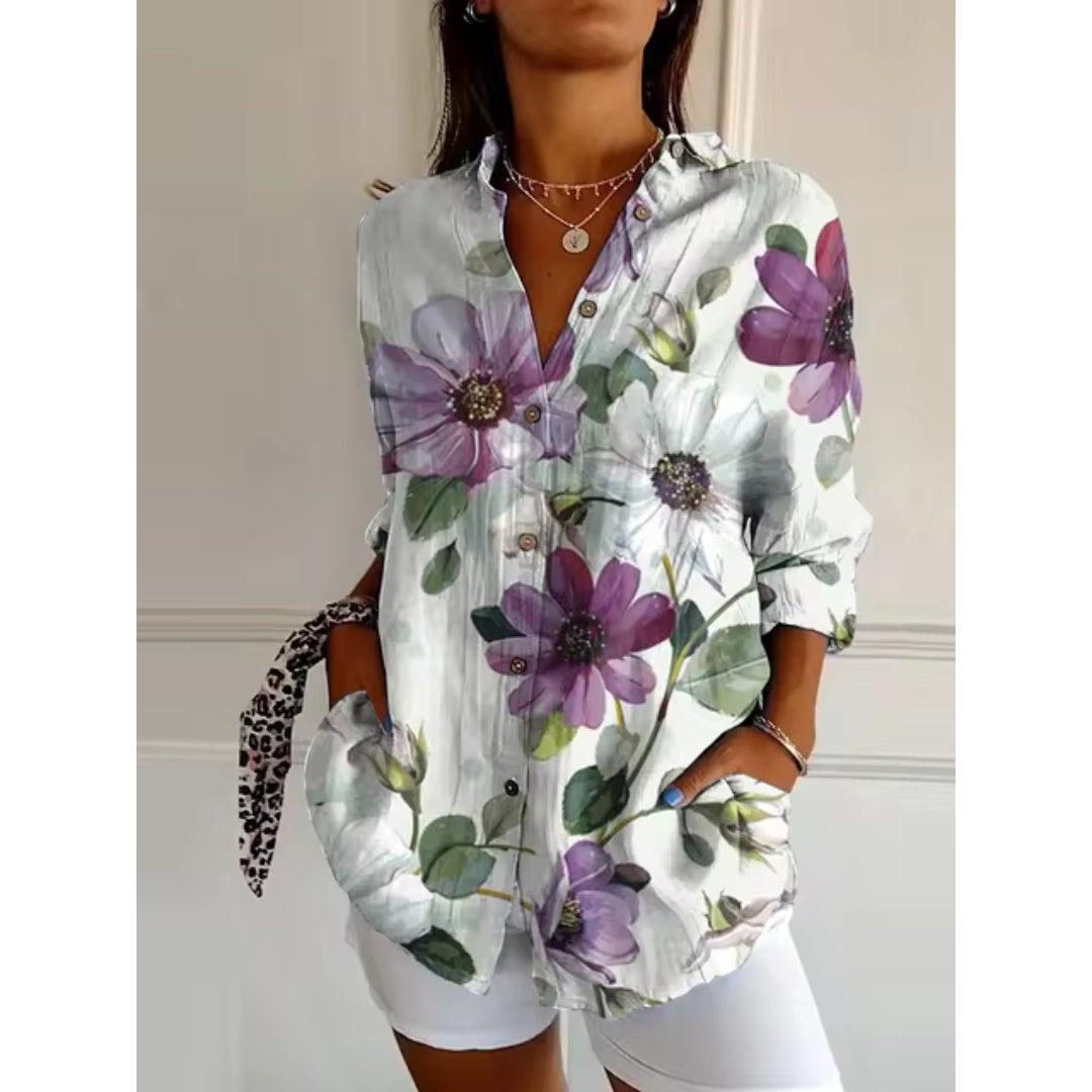 Tina™ - Casual Blouse with Floral Print