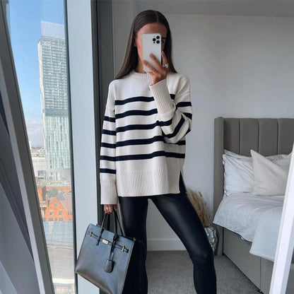 Francesca™ - Cozy Striped Sweater