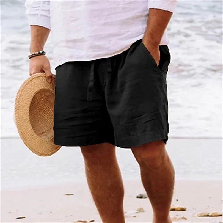 Adam | Men's Casual Cotton Linen Breathable Beach Shorts