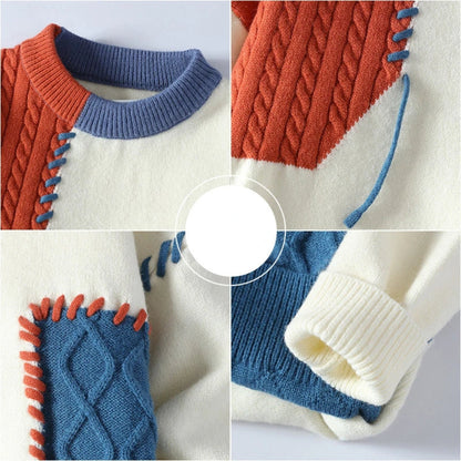 Sandro™ - Cozy Patchwork Sweater