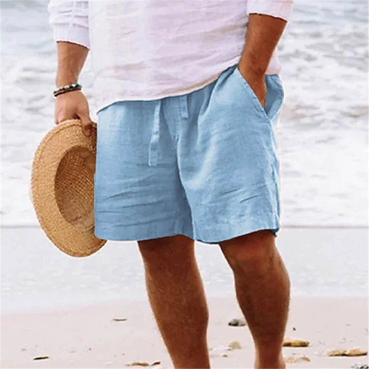 Adam | Men's Casual Cotton Linen Breathable Beach Shorts