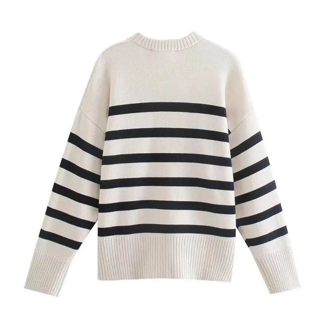 Francesca™ - Cozy Striped Sweater