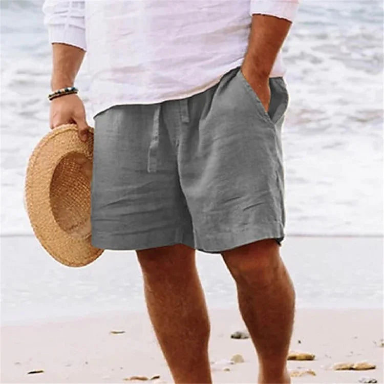 Adam | Men's Casual Cotton Linen Breathable Beach Shorts