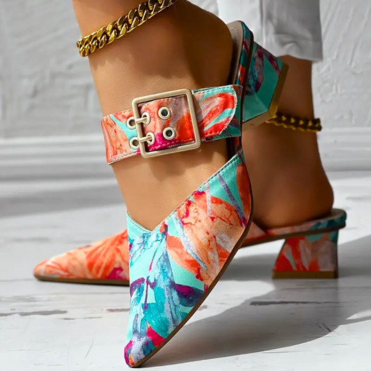 Floral Coloured Heel