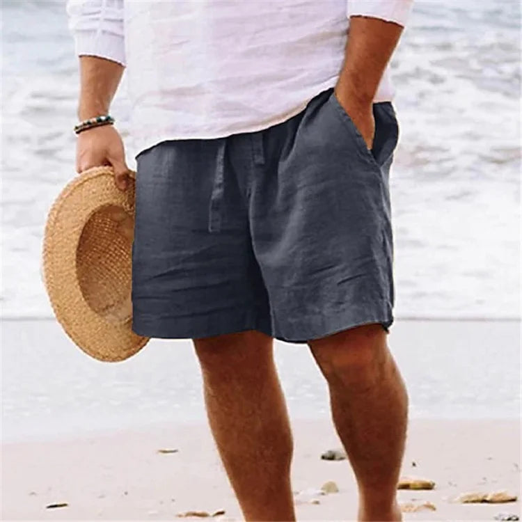 Adam | Men's Casual Cotton Linen Breathable Beach Shorts