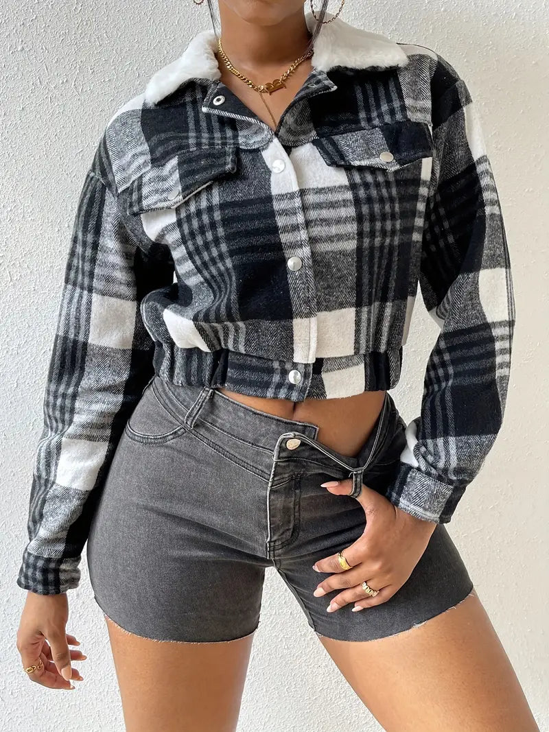 Matilda - Plaid Fur Jacket