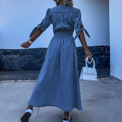 Lisa™ - Elegant Denim Dress