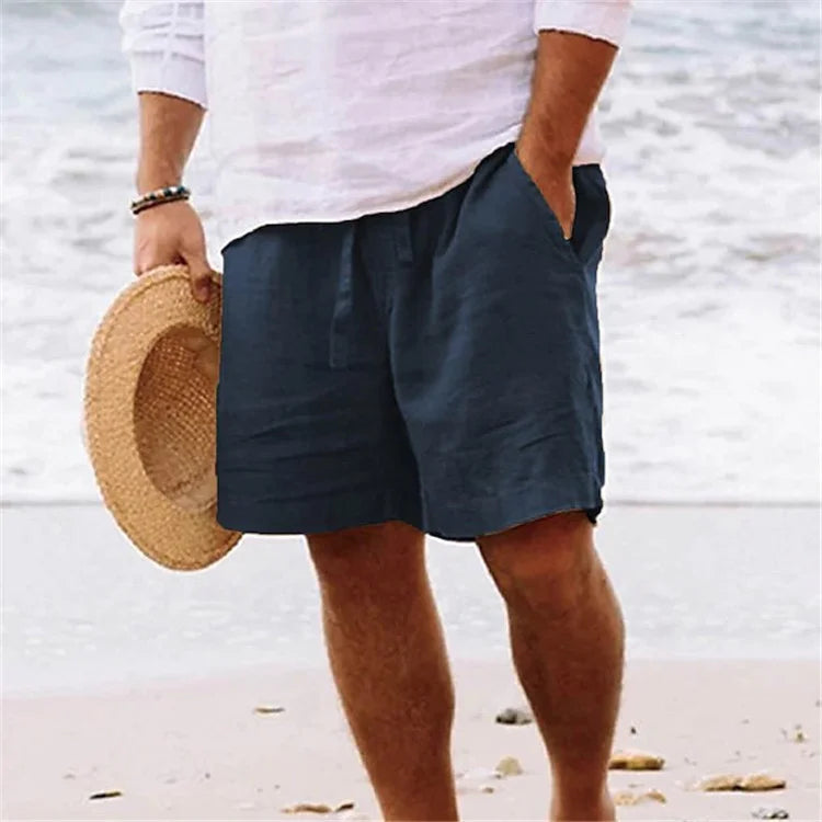 Adam | Men's Casual Cotton Linen Breathable Beach Shorts